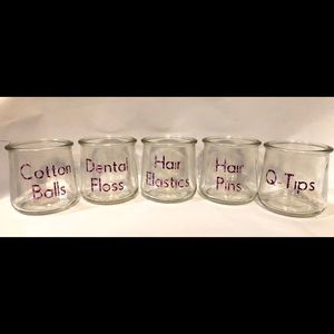 Decorative bathroom jars